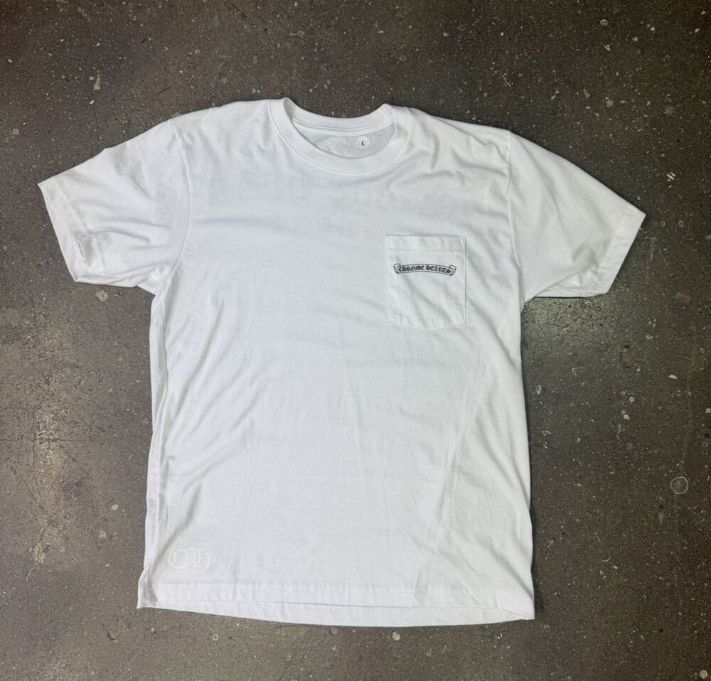 Chrome Hearts USA Scroll Logo White T-Shirt